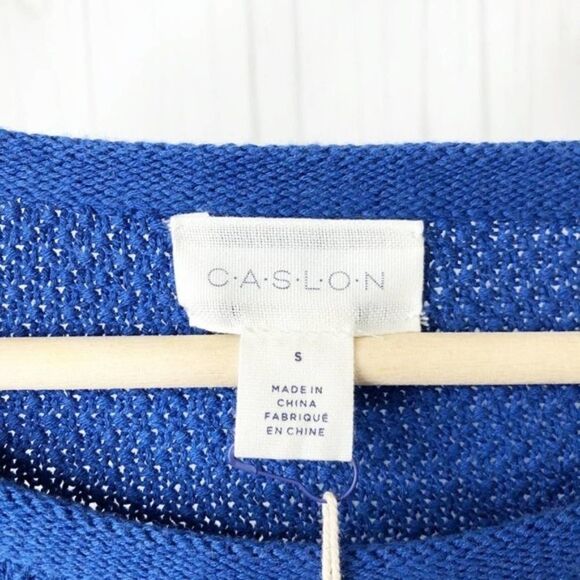 CASLON Blue Texture Knit Tunic Sweater - Picture 3 of 7